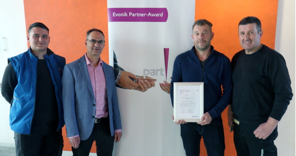 Platz 3 geht an die Dreher & Klingsbigl GmbH, Hoch- und Tiefbau aus Bensheim. Foto: Evonik Industries